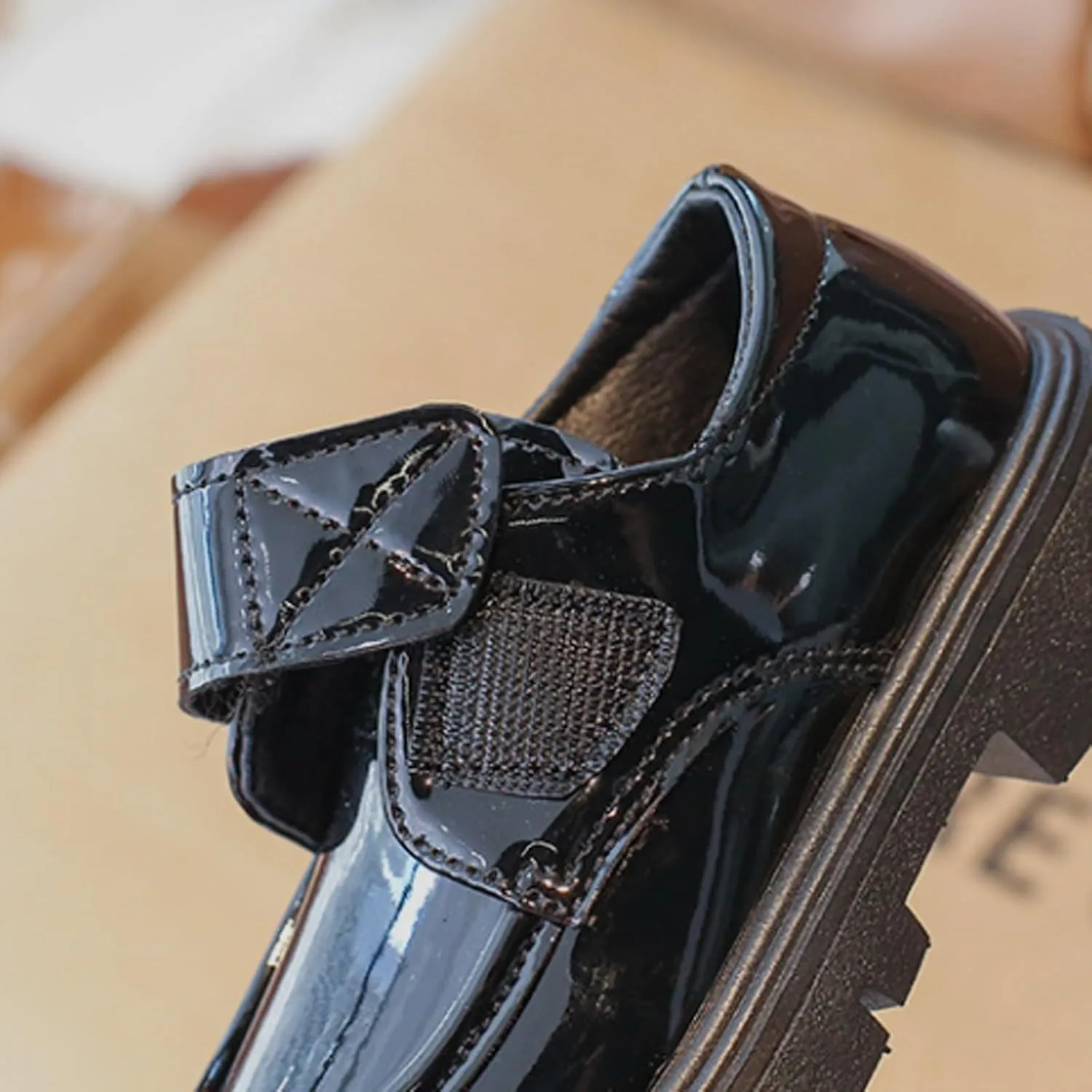 Boys Girls Platform Loafers, Chunky Loafers for Kids, Non-Slip Texture xfords PU Leather Wedding Dress Shoes