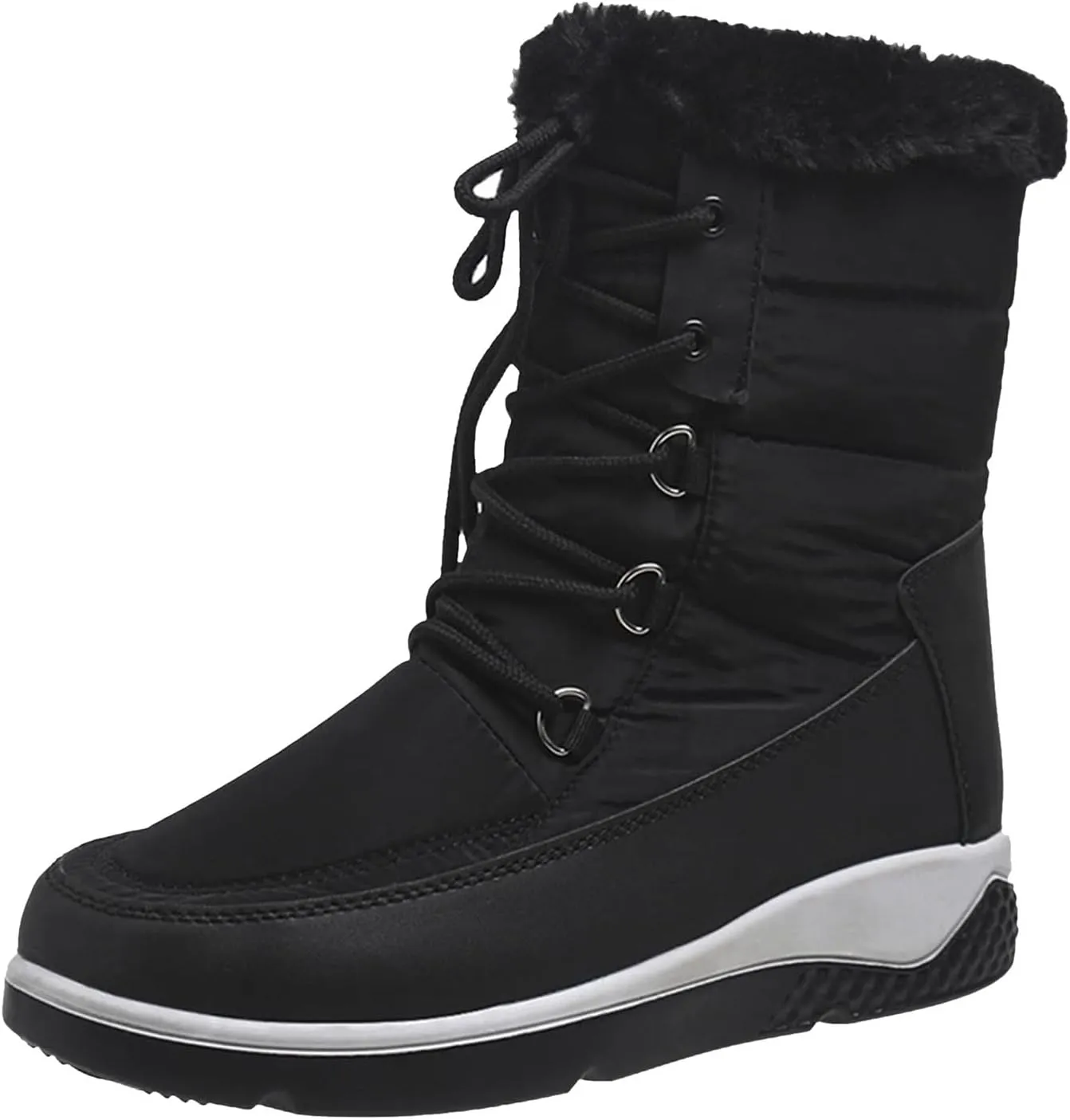 Snow Boots for Women Waterproof Non Slip Wide Winter Snow Boots for Women Size 12 Winter Boots for Women Snowboarding Ankle Winter Boots for Women Waterproof Botas Para El Frio De Mujer Elegantes