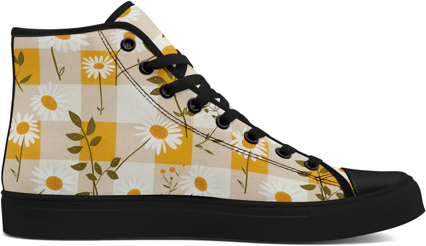 Spring Summer High Top Canvas Sneakers for Boys Girls, Breathable Lightweight Comfortable Rubber Sole Casual Outdoor Shoes