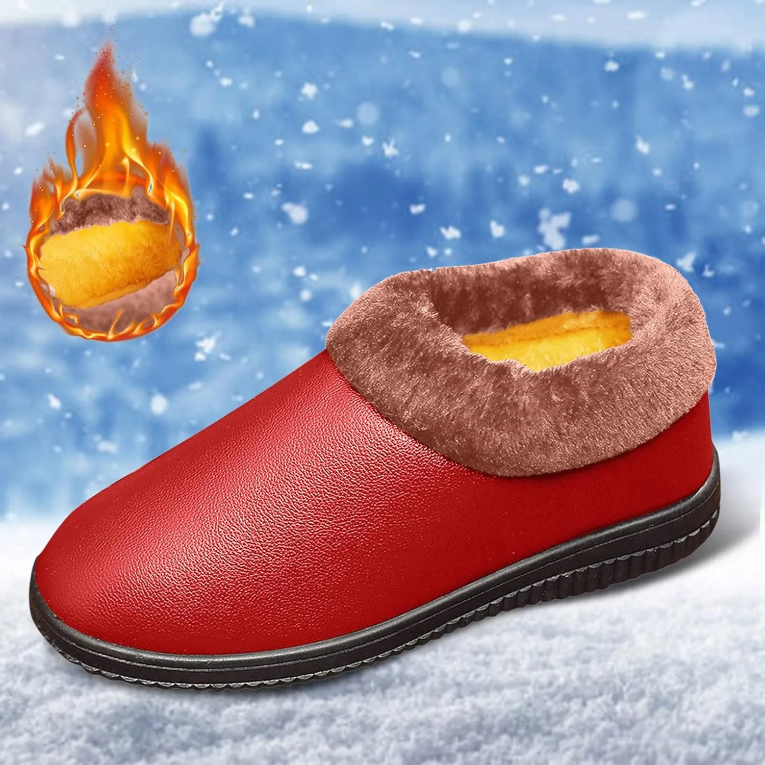 Winter Ankle Boots for Women Waterproof Snow Size 11 Womens Waterproof Snow Boots Women's Boots Winter Waterproof Winter Womens Boots Slip on Botas Para El Invierno De Mujeres