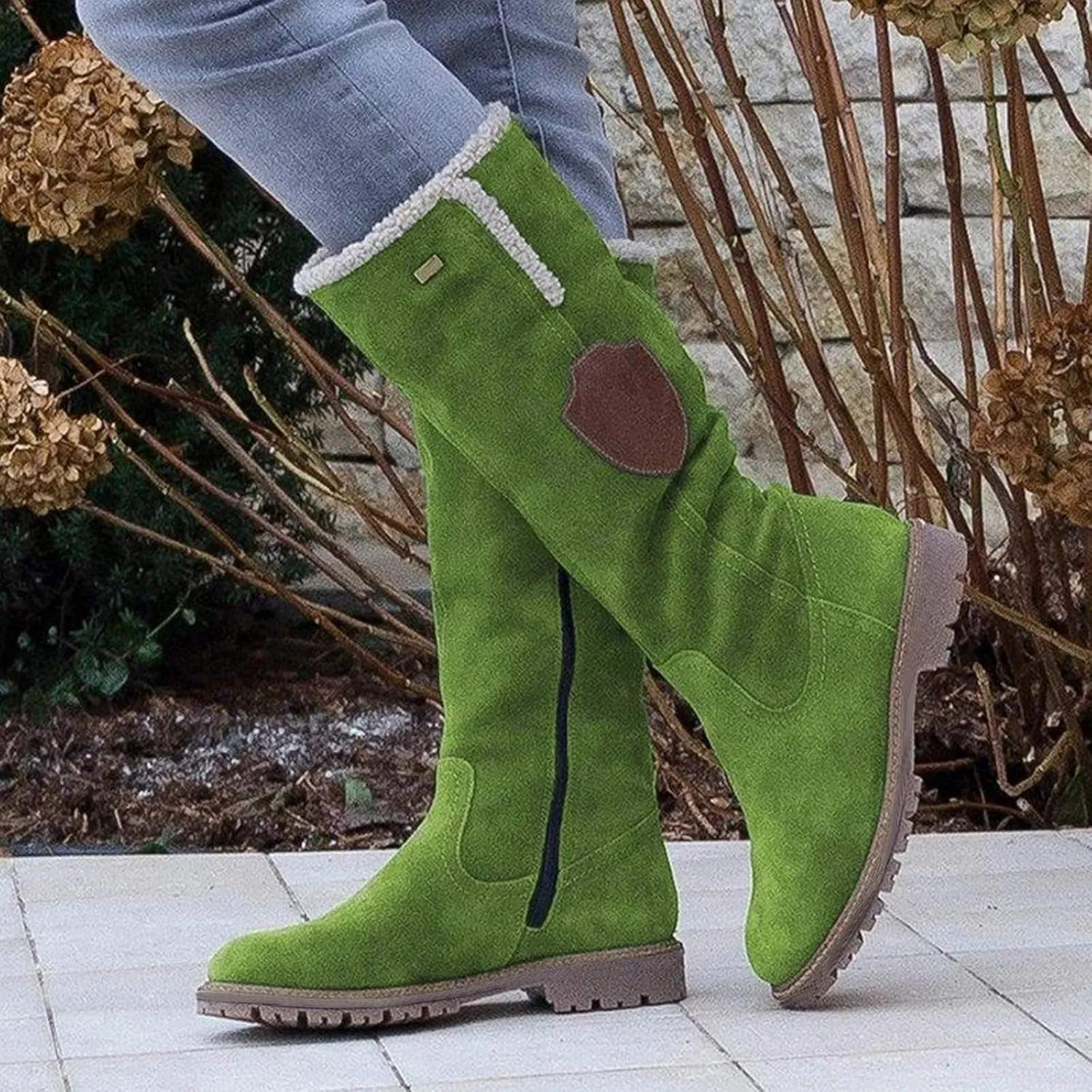 Winter Waterproof Boots for Woman Women's Winter Boots Waterproof Zipper Snow Boots Womens Wide High Heel Winter Boots for Women Boots for Women Winter Cute