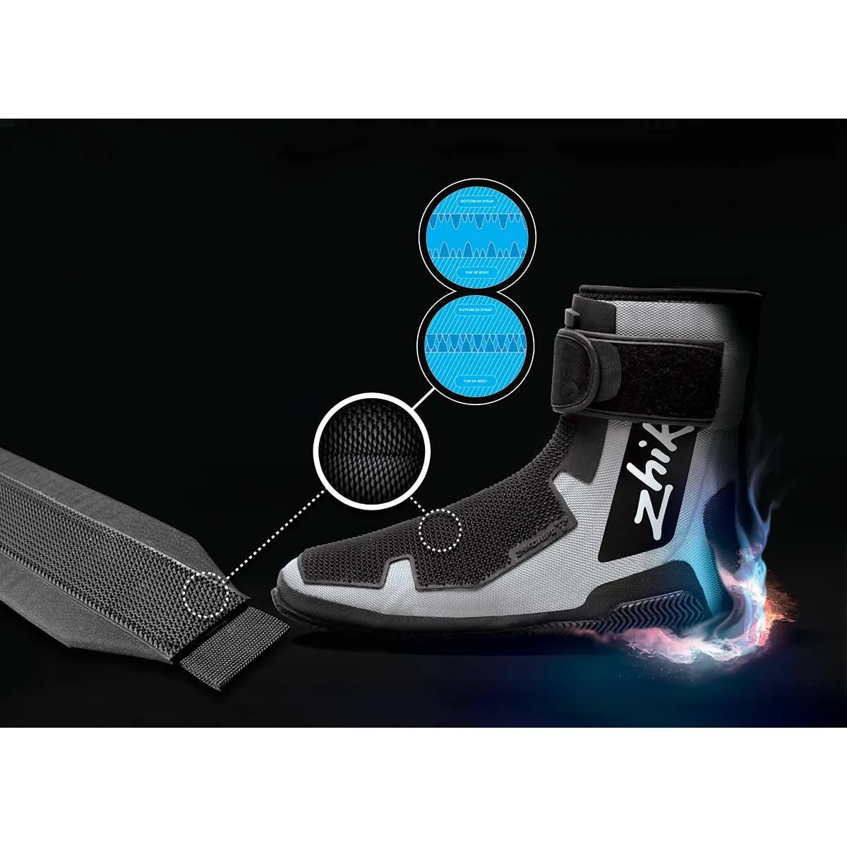Zhik 360 Sailing Boots with Laser Grip II Hiking Strap